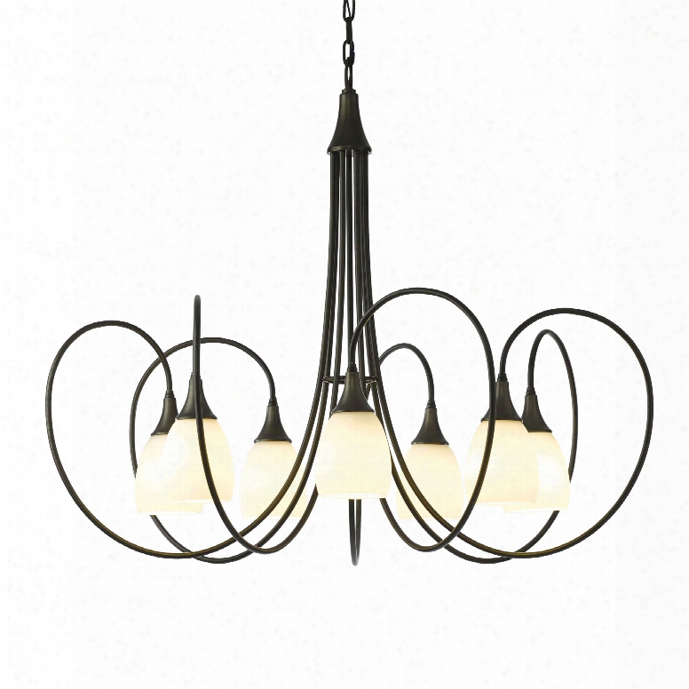 Hubbardton Forge Picoh 7 Light Chandelier In Mahogany