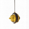 Hubbardton Forge Bob 1 Light Long Mini Pendant in Brass with Black