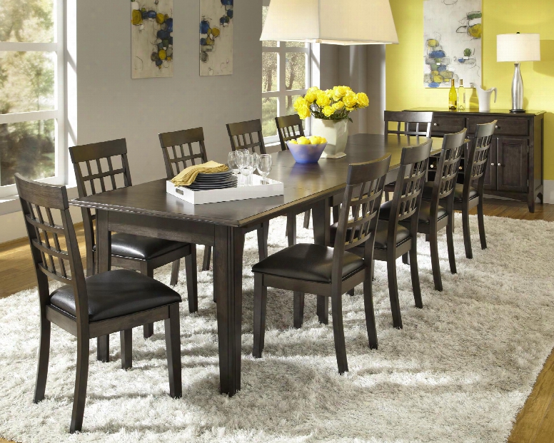 Aamerica Bristol Point 11 Piece Dining Set In Warm Grey