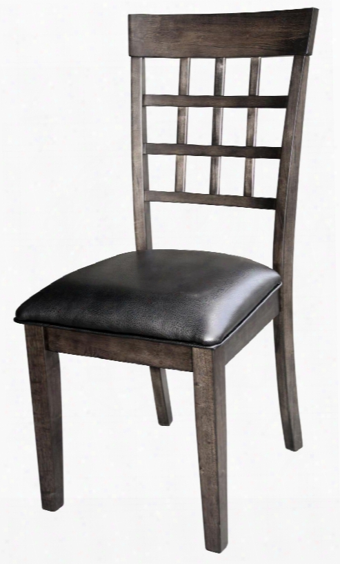 Aamerica Bristol Point Lattice Back Side Chair Set Of 2 In Warm Grey