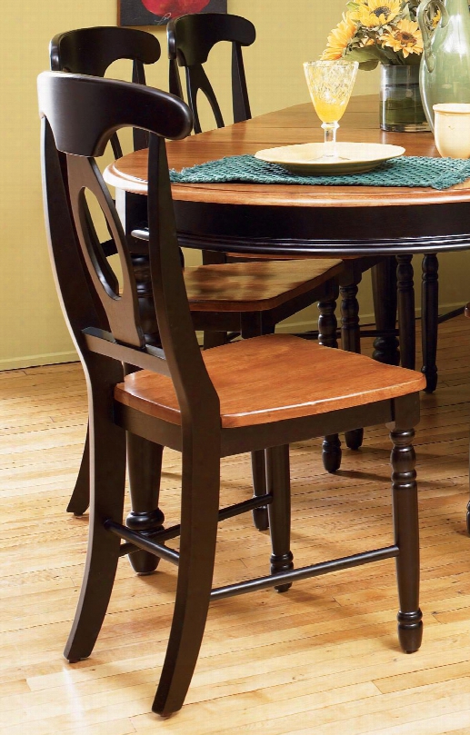 Aamerica British Isles Napoleon Side Chair Set Of 2 In Honey Espresso