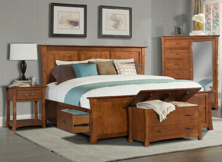 Aamerica Grant Park Queen Storage Bed