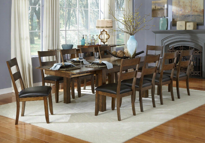 Aamerica Mariposa 11 Piece Dining Set With 100 Inch Dining Height Leg Table