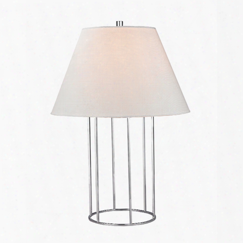 Dimond Lighting Barrel Frame 1-light Table Lamp In Polidhed Nickel