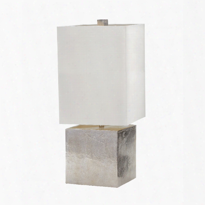 Dimond Lighting Cement Cube 1-light Table Lamp In Nickel