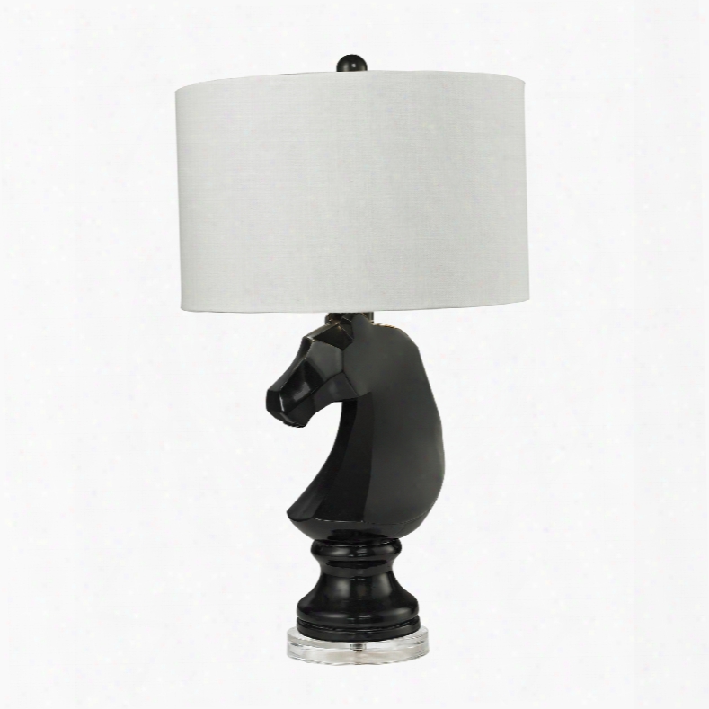 Dimond Lighting Dark Knight 1-light Gloss Black And Clear Table Lamp