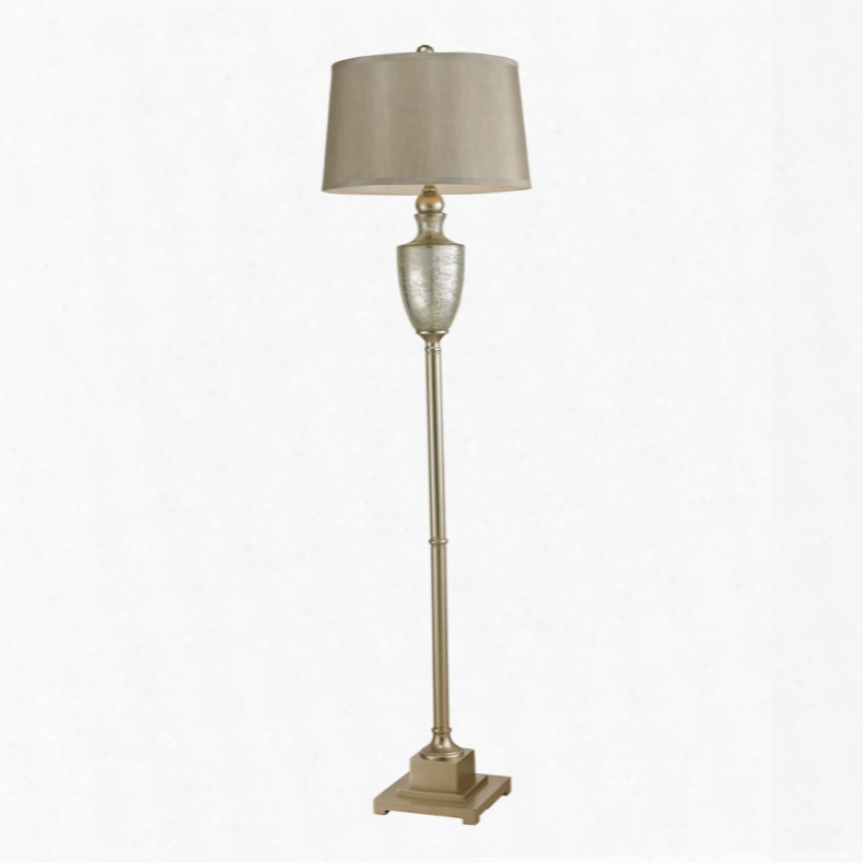 Dimond Lighting Elmira 1-light Floor Lamp In Antique Mercury And Silver