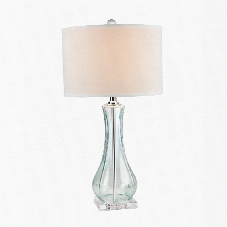 Dimond Lighting Flaired Glass 1-light Tale Lamp In Translucent-light Green