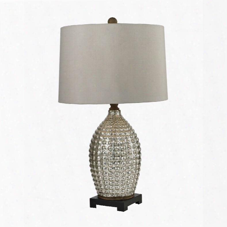 Dimond Lighting Hammere Dglass 1-light Silver And Mercury Bronze Table Lamp