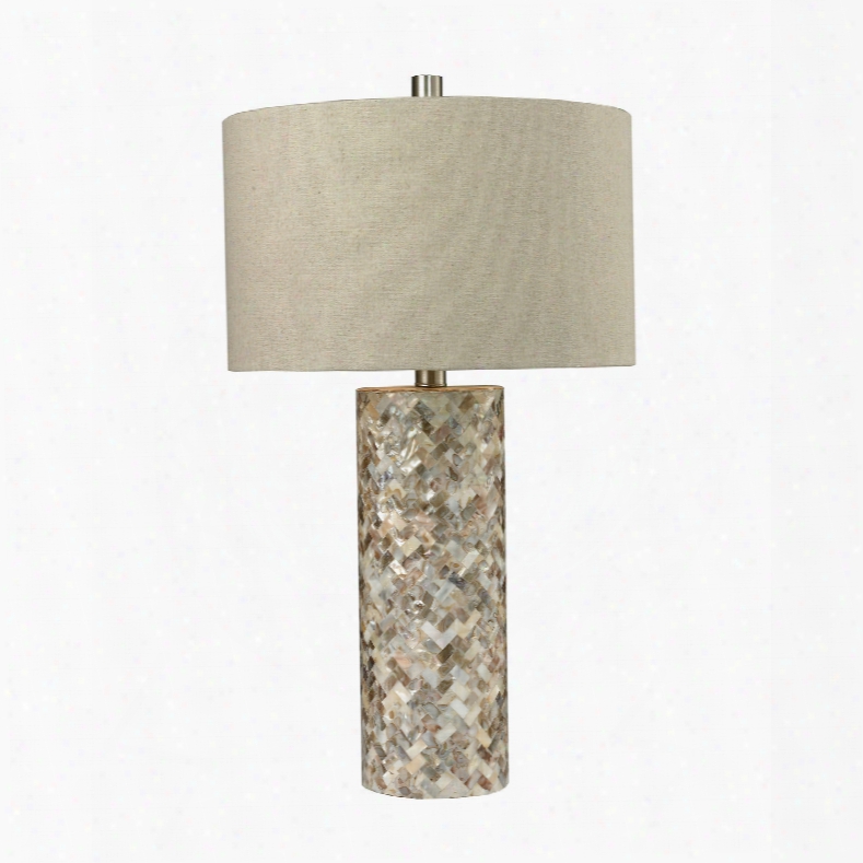 Dimond Lighting Herringbone 1-light Table Lamp In Shell