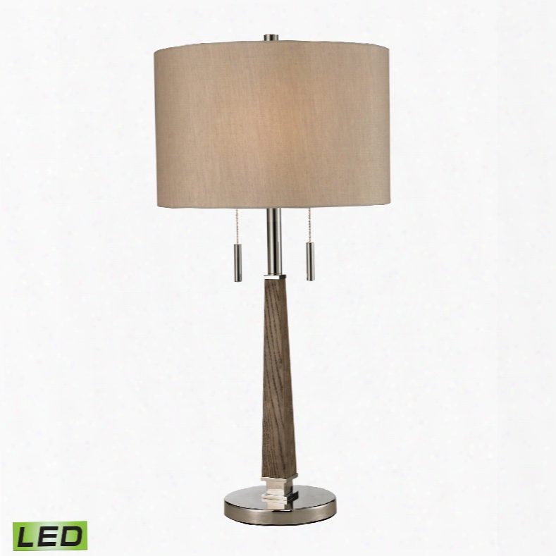 Dimond Lighting Jorgenson 2-light Table Lamp In Wood And Polished Nickel