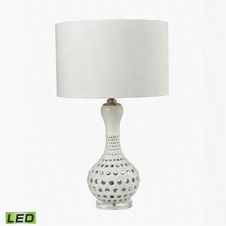 Dimond Lighting Open Work 1-light Gloss White Table Lamp