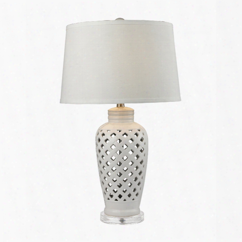 Dimond Lighting Openwork 1-light Table Lamp In White