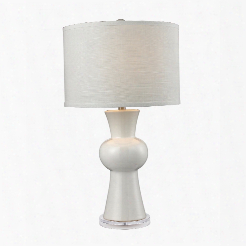 Dimond Lighting White Ceramic 1-light Table Lamp In Gloss White