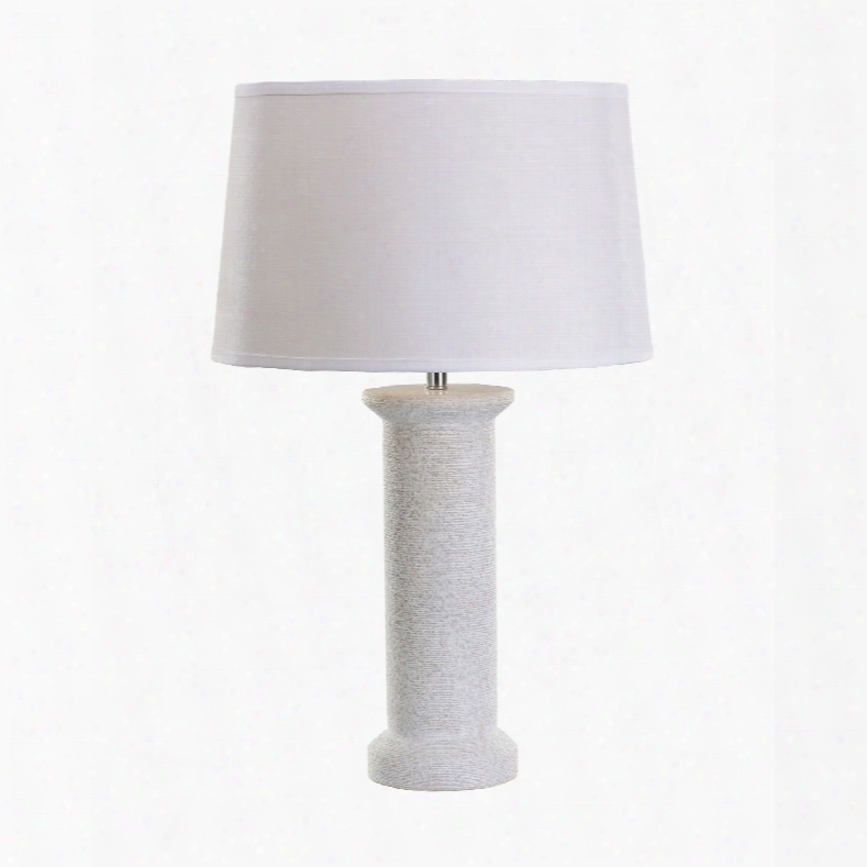 Dimond Lighting White Marble Rough Round 1-light Table Lamp In White Marble