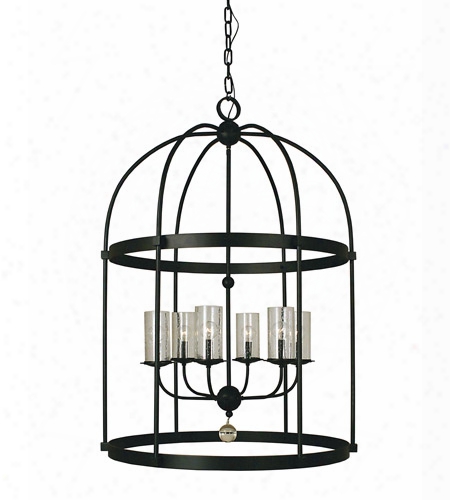 Framburg Compass 6-light 30 Indh Metal Foyer Chandelier