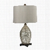 Dimond Lighting Hammered Glass 1-Light Silver and Mercury Bronze Table Lamp