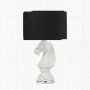 Dimond Lighting White Knight 1-Light Table Lamp in Gloss White and Clear