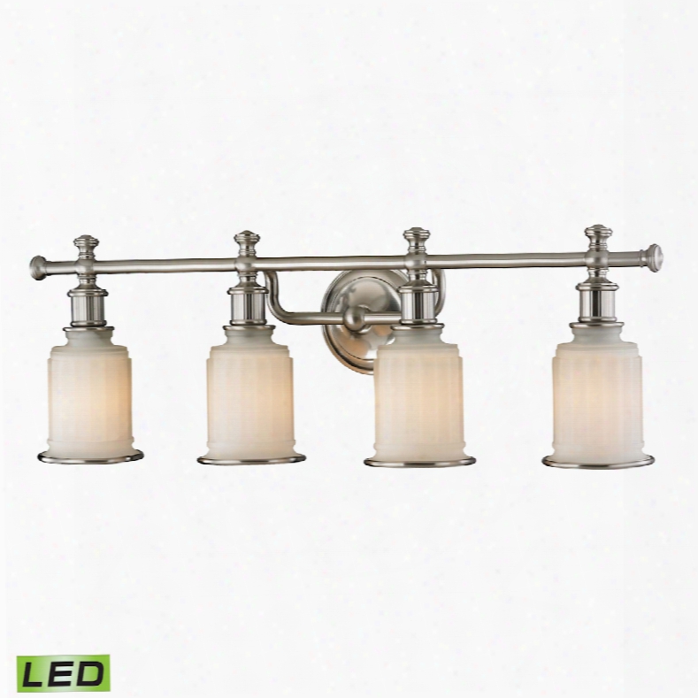 Elk Lighting Acadia 4-light Led Vanity In Brushed Nickel