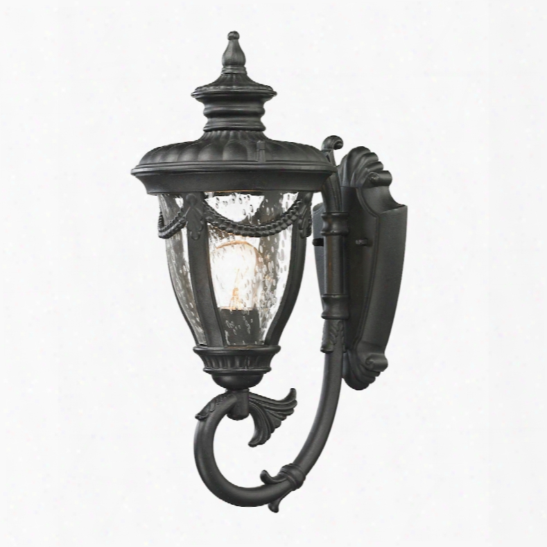 Elk Lighting Anise 1-light Outdoor Sconce In Textured Matte Black