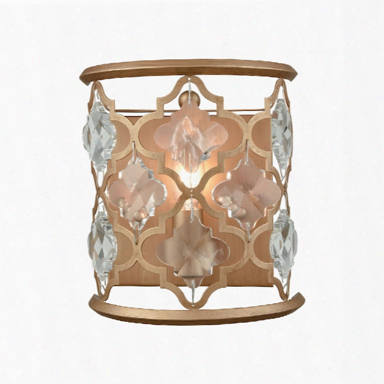 Elk Lighting Armand 1-light Wall Sconce In Matte Gold With Clear Crystal