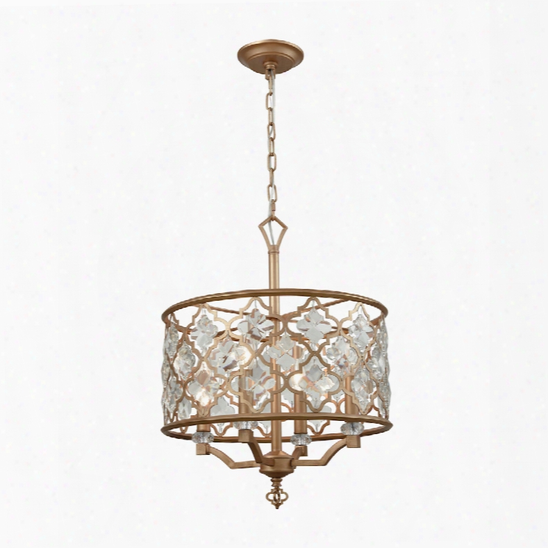 Elk Lghting Armand 4-light Chandelier In Matte Gold With Clear Crystal