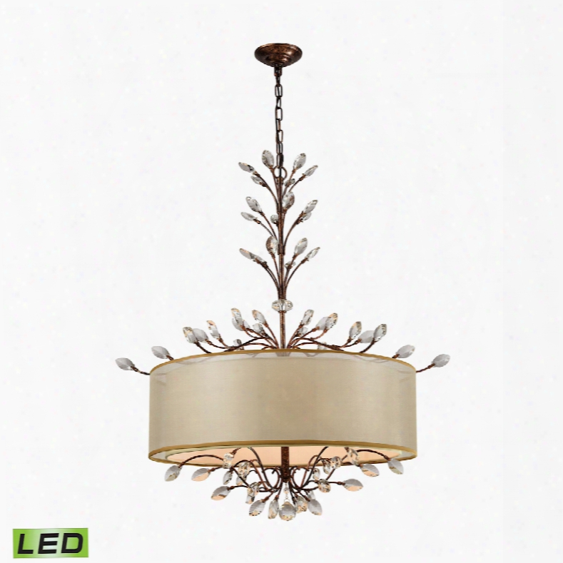 Elk Lighting Asbury 6-light Led Led Chandelier In Spanish Bronze