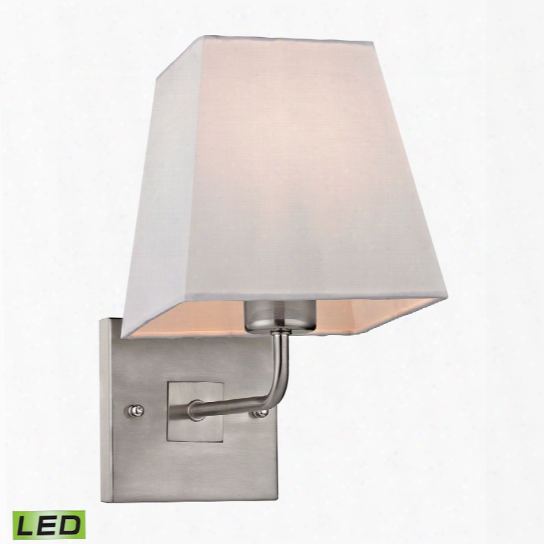 Elk Lighting Beverly 1-light Led Wall Sconce In Brushed Nickel