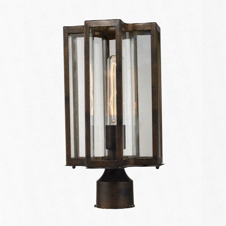 Elk Lighting Bianca 1-light Outdoor Post Lantern In Hazelnut Bronze