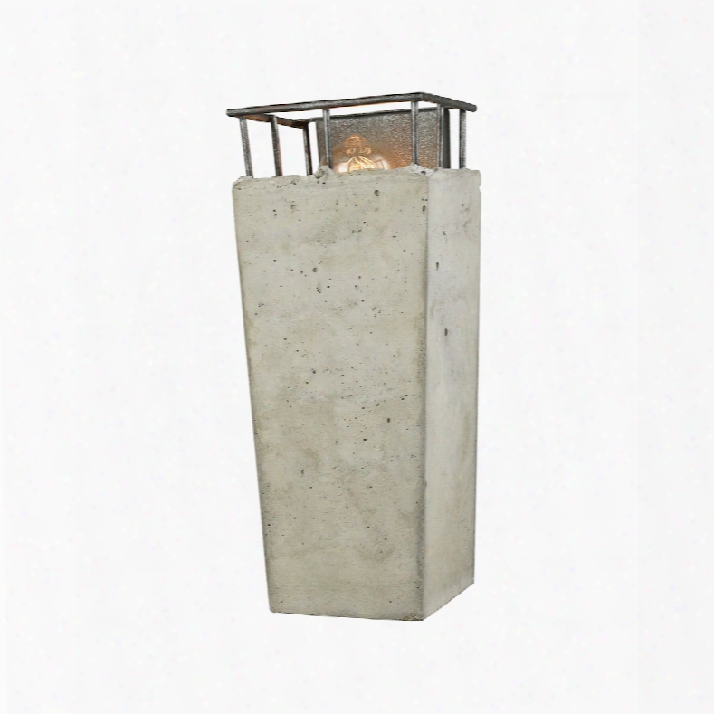 Elk Lighting Brocca 1-light Wall Sconcr In Silverdust Iron With Concrete Shade