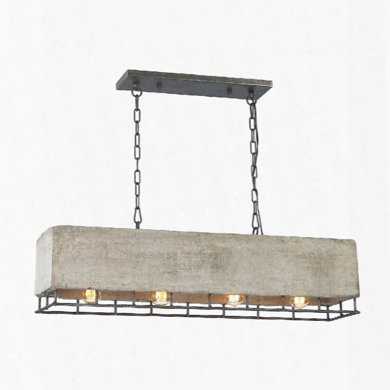 Elk Lighting Brocca 4-light Chandelier In Silverdust Iron