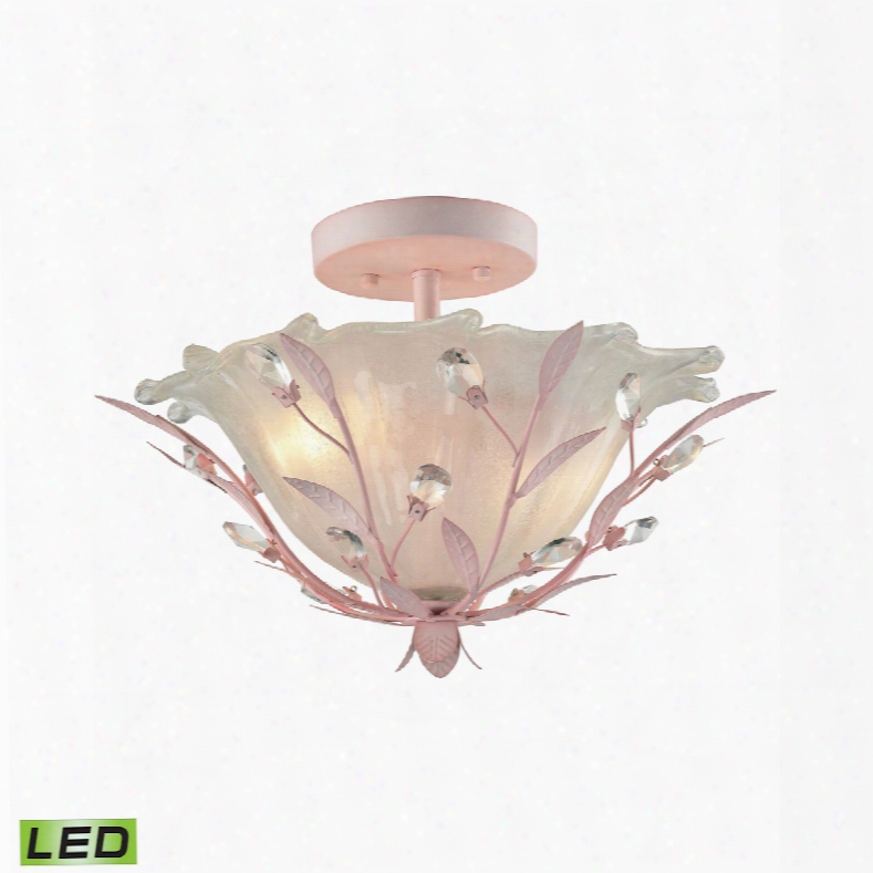 Elk Lighting Circeo 2-light Led Semi Flush In-light Pink