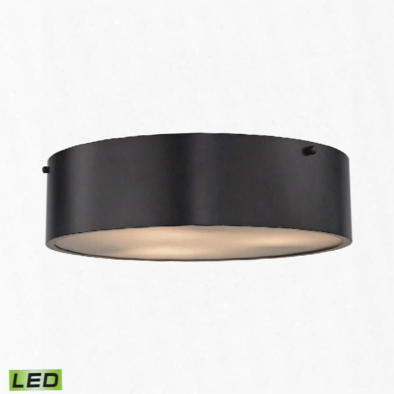 Elk Lighting Clayton 3-light Led Flush In Oil Rubbed Bronze