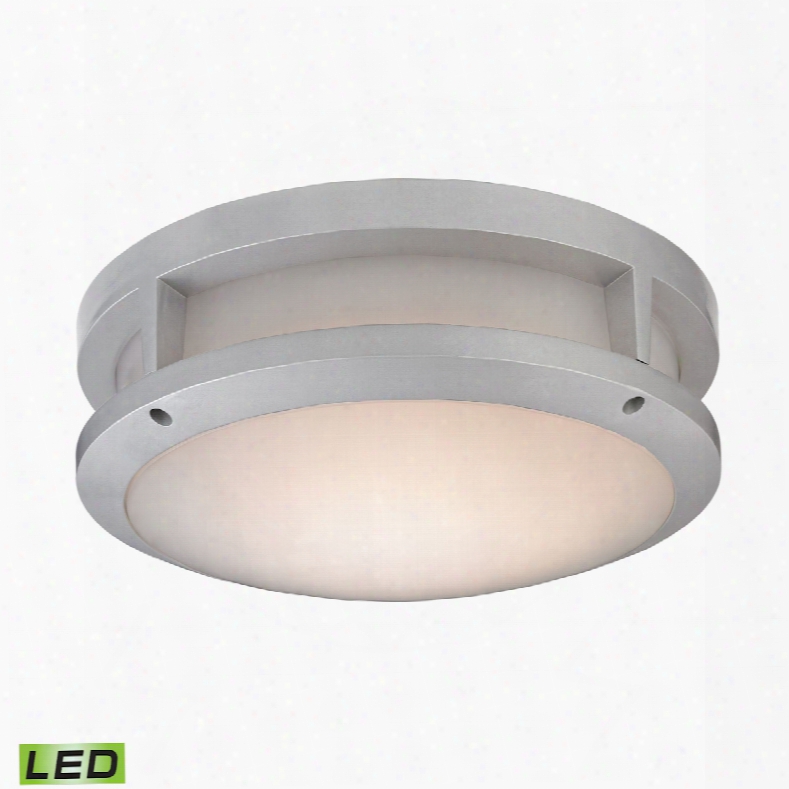 Elk Lighting Colby -1light Outdoor Flushmount In Matte Silver