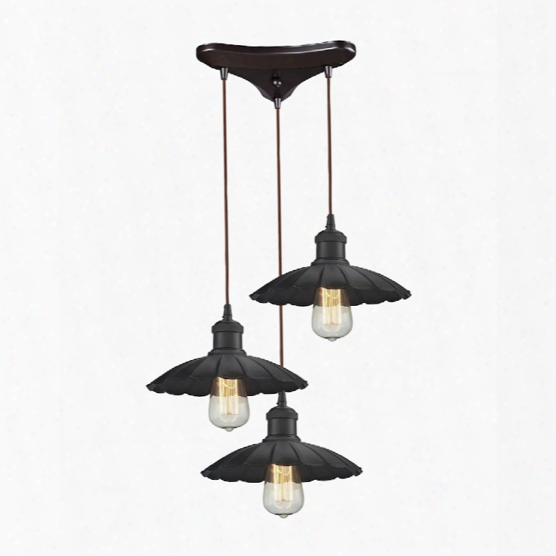 Elk Lighting Corrine 3-light Pendant In Oil Rubbed Bronze