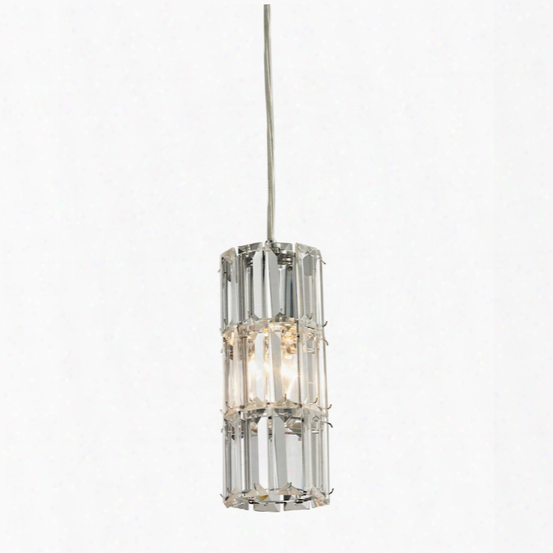 Elk Lighting Cynthia 1-light Pendant In Polished Chrome And Clear K9 Crystal