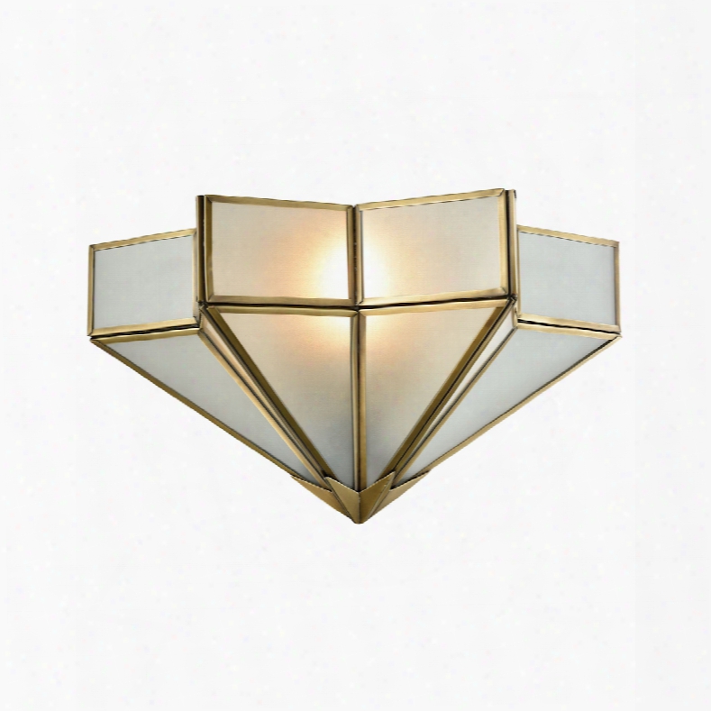 Elk Lighting Decostar 1-light Wall Sconce  In Brushed Brass With Frosted Glass