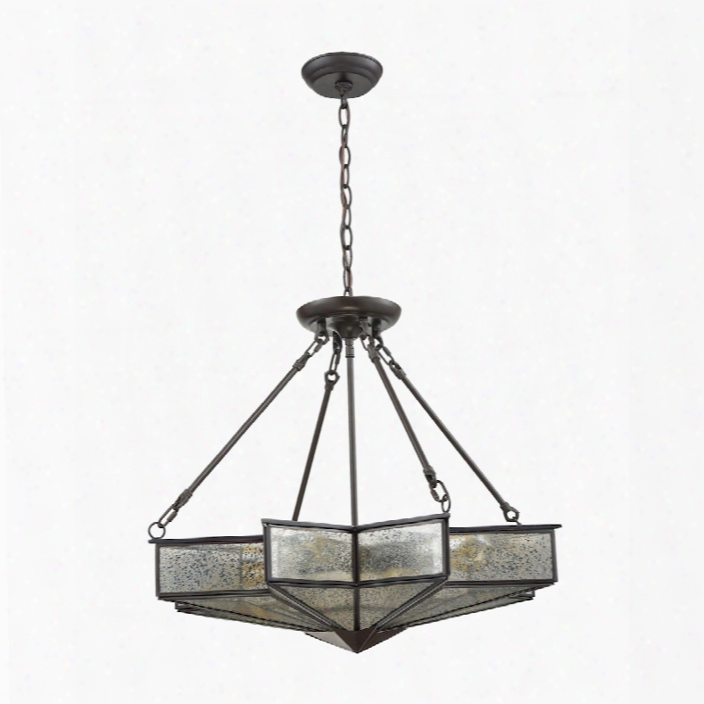 Elk Lighting Decostar 4-light Chandelier In Oil Rubbbed Bronze