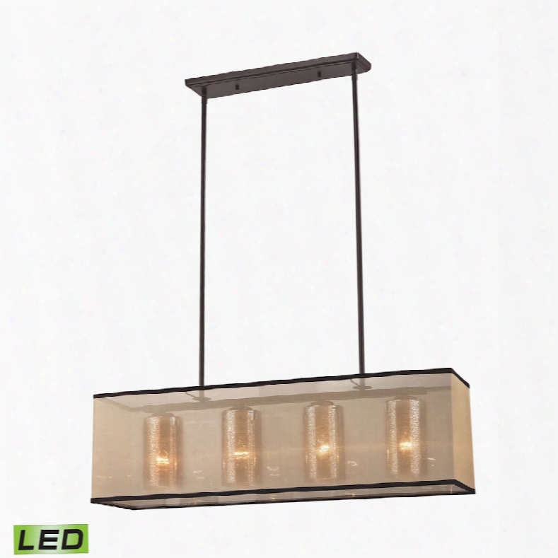 Elk Lighting Diffusion 4-light Led Chandelier In Oil Rubbed Bronze