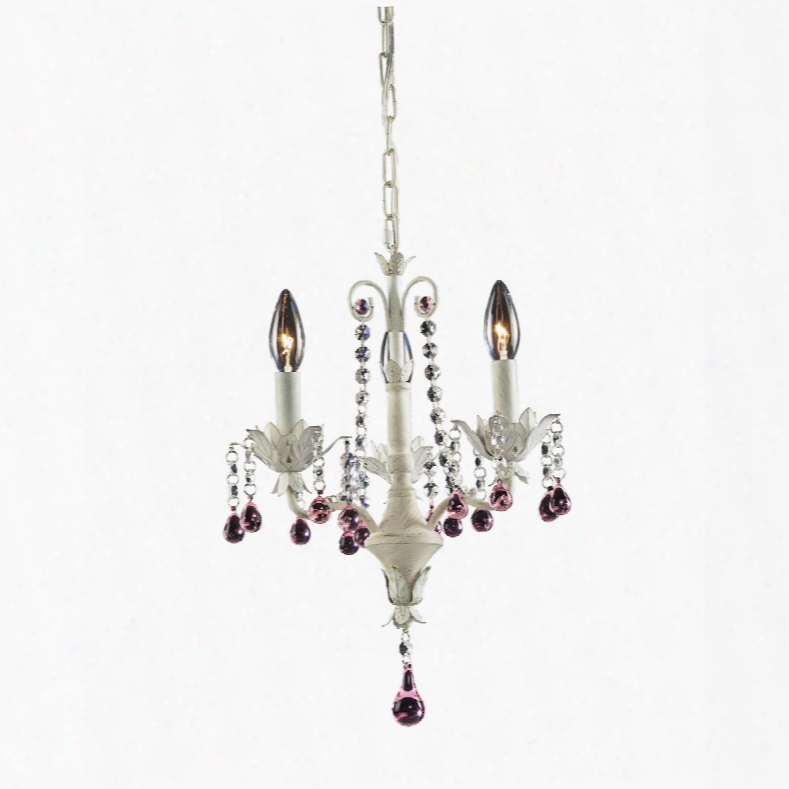 Elk Lighting Elise 3-light Chandelier In Antique White