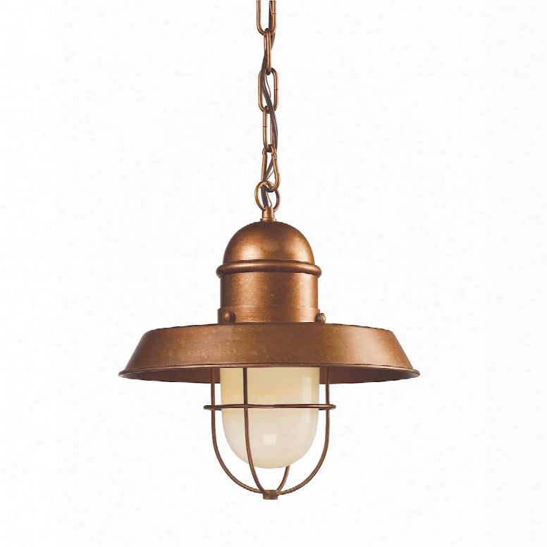 Elk Lighting Farmhouse 1-light Pendant In Bwllwether Copper