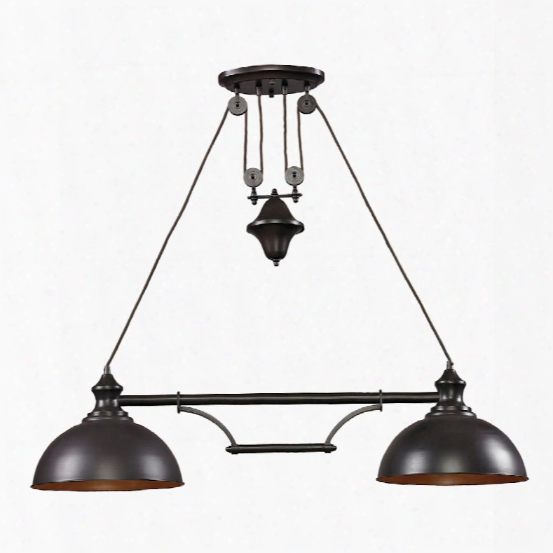 Elk Lighting Farmhouse 2-light Island In Oiled Bronze