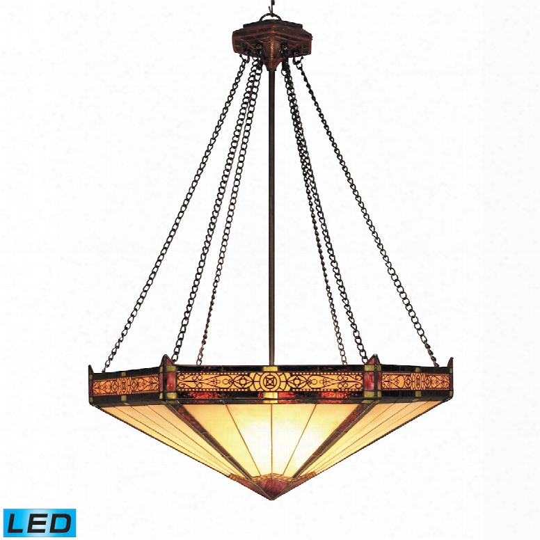 Elk Lighting Filigree 3-light Led Pendant In Aged Brone