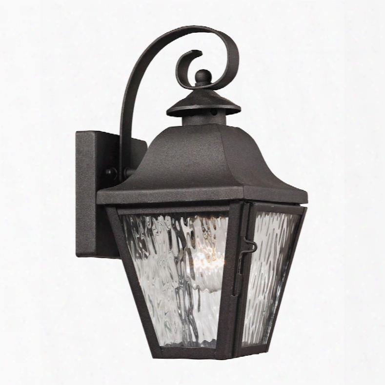 Elk Lighting Forged Brookridge 1-light Outdoor Sconce In Charcoal