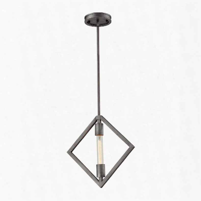 Elk Lighting Laboratory 1-light Pendant In Weathered Zinc - Bulb Includwd