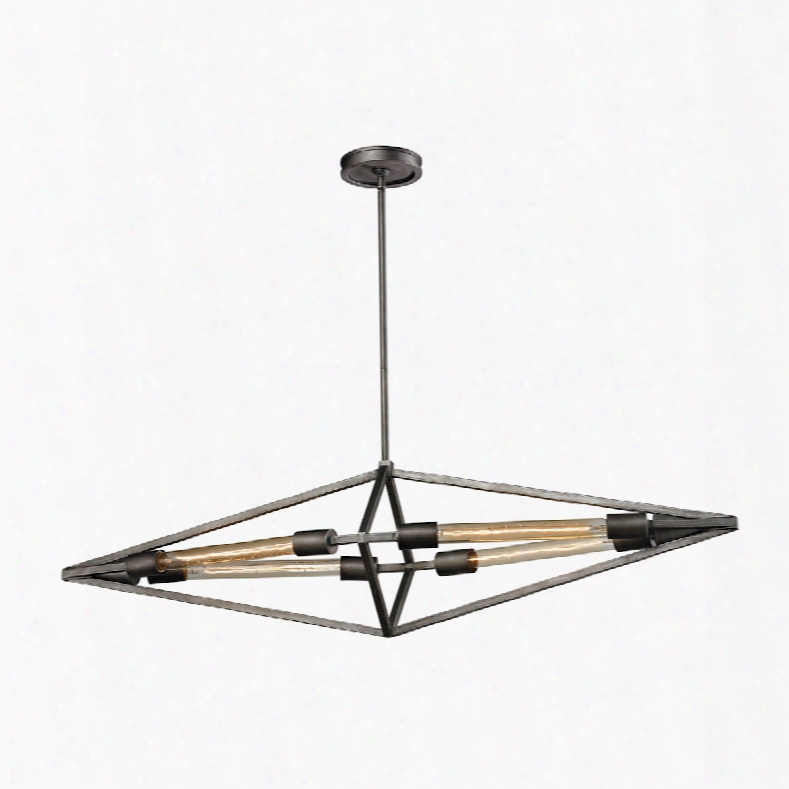 Elk Lighting Laboratory 4-light Chandelier In Weathered Zinc