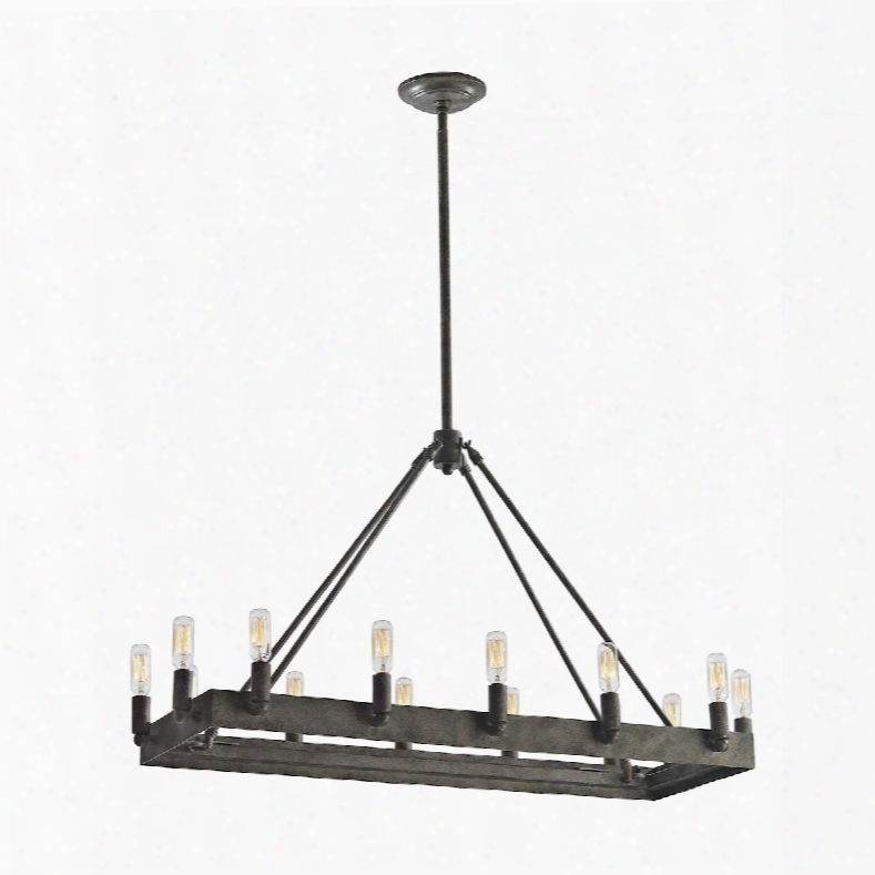 Elk Lighting Lewisburg 14-light Chandelier In Malted Rust