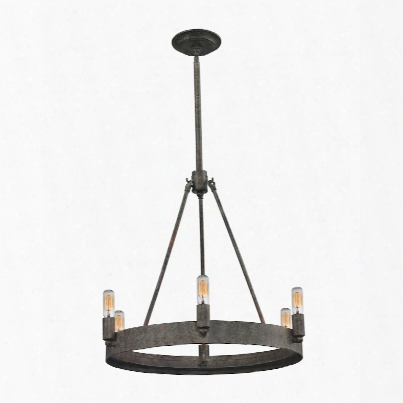 Elk Lighting Lewisburg 6-light Chandelier In Malted Rust