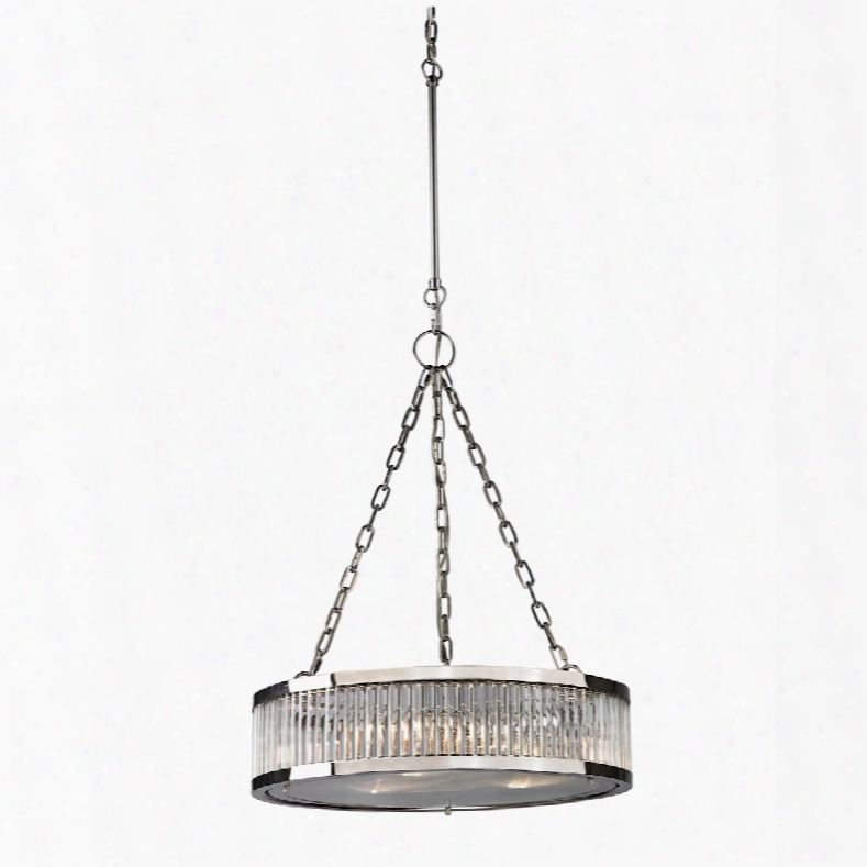 Elk Lighting Linden Manor 3-light Pendant In Crystal And Polished Nickel