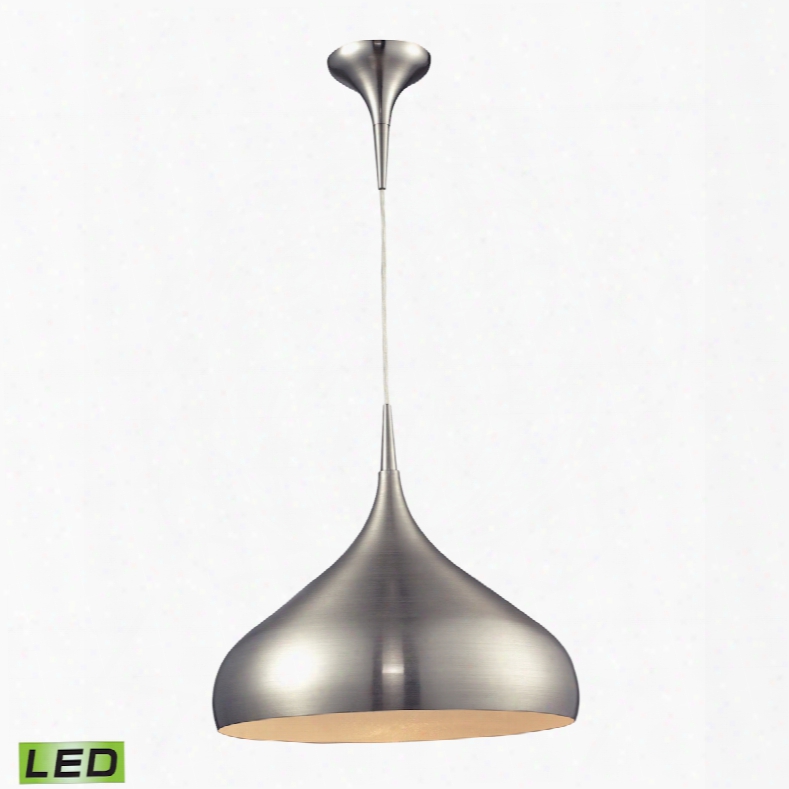 Elk Lighting Lindsey 1-light Led Pendant In Satin Nickel